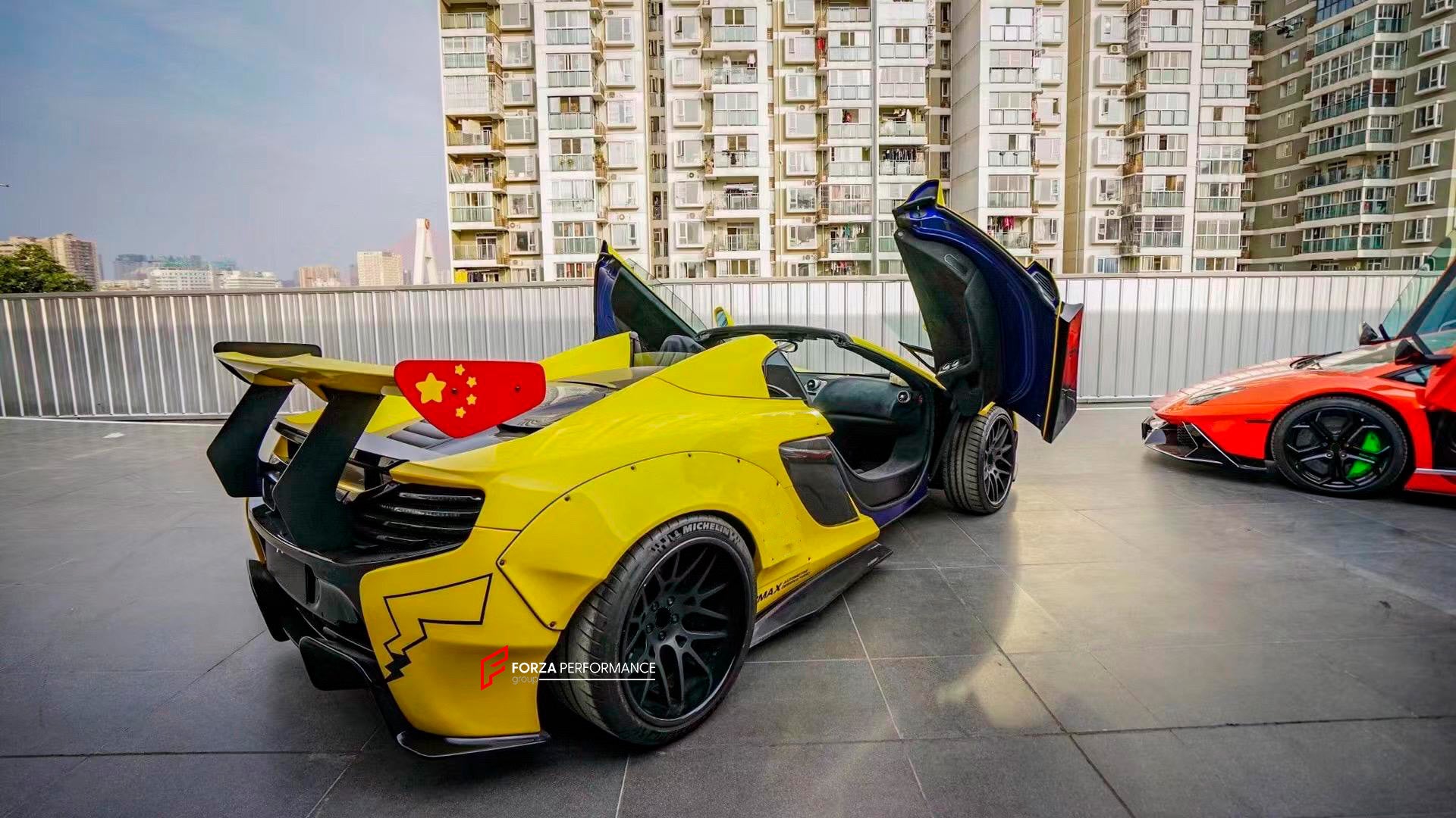 WIDE BODY KIT for MCLAREN 650S 2014 - 2017


Set includes: 

Front Lip
Front Bumper
Fender Flares
Side Skirts
Rear Wing Spoiler
Rear Bumper
Rear Diffuser

Material: Fiberglass or Carbon Fiber

NOTE: Professional installation is required.
