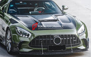 TEMPERED CARBON FIBER HOOD BONNET BLACK SERIES STYLE FOR MERCEDES-BENZ C190 AMG GT/GTS/GTC/GTR