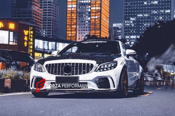 thumbnail interactive-video image 1 of Cuztomtuning Carbon Fiber B-Style Front Bumper Lip – For Mercedes W205 C300 C43 AMG Sedan/Coupe 2019-2021 1 of 4