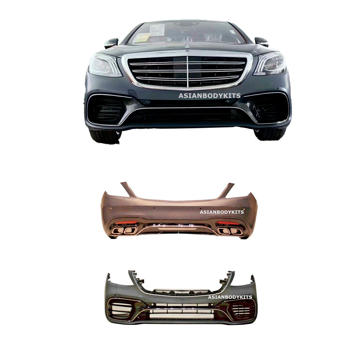 CONVERSION UPGRADE BODY KIT for MERCEDES BENZ S-CLASS W222 2017 - 2020 upgrade to S63 AMG