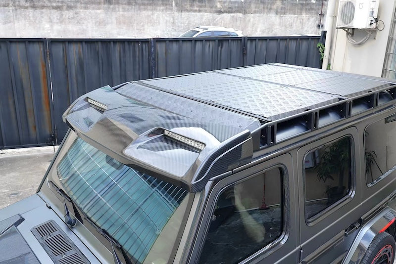 Mercedes-Benz W464 G63 G500 4x4 Roof Rack and Roof Ladder  Set include:  Roof rack assembly Roof ladder assembly Mounting hardware