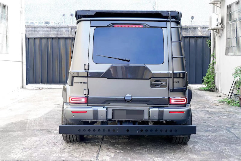 Mercedes-Benz W464 G63 G500 4x4 Roof Rack and Roof Ladder  Set include:  Roof rack assembly Roof ladder assembly Mounting hardware
