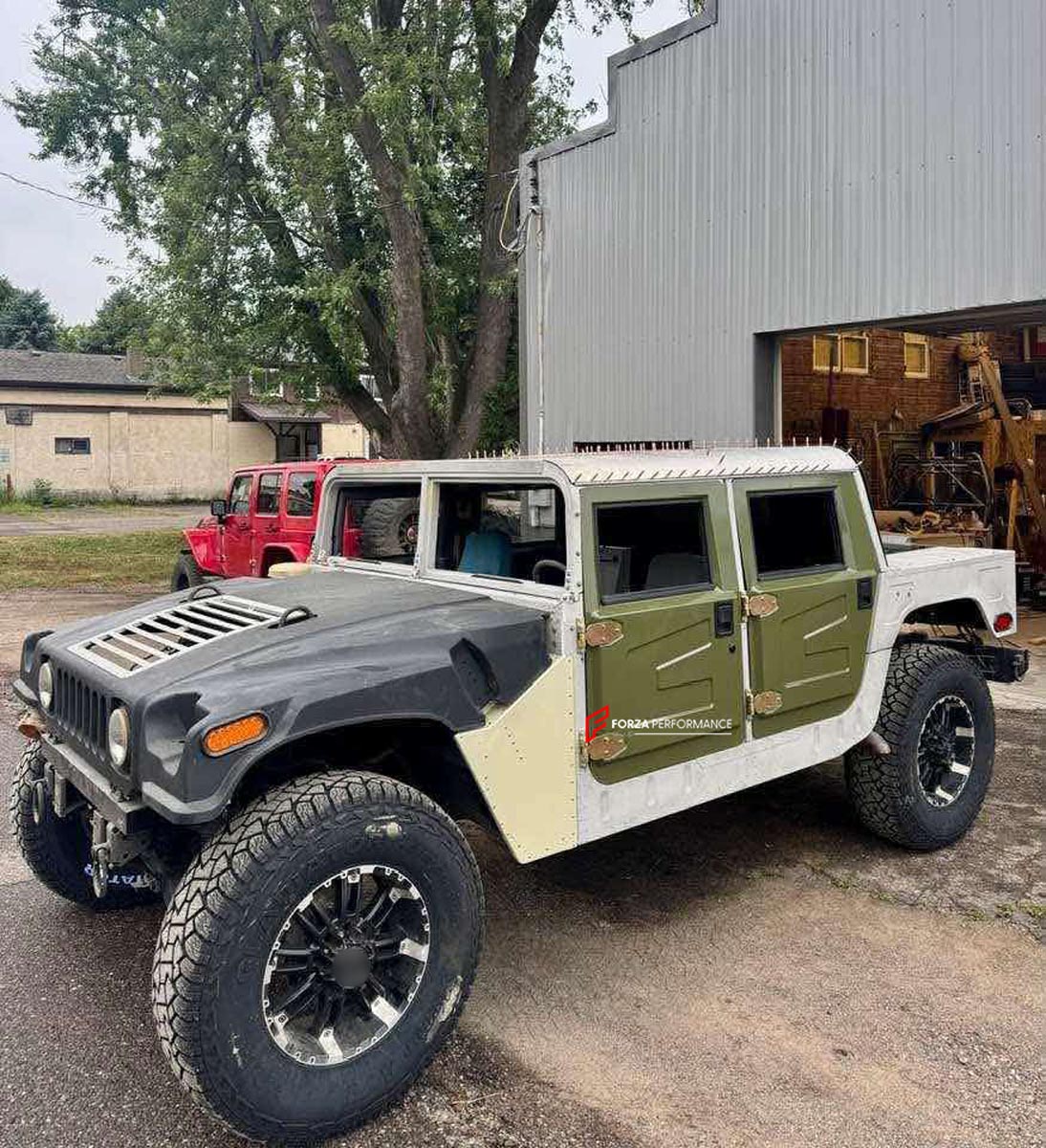 Metal Doors Replacement for Hummer H1 1992 - 2006
Set includes:

Doors
Material: Metal

NOTE: Professional installation is required.