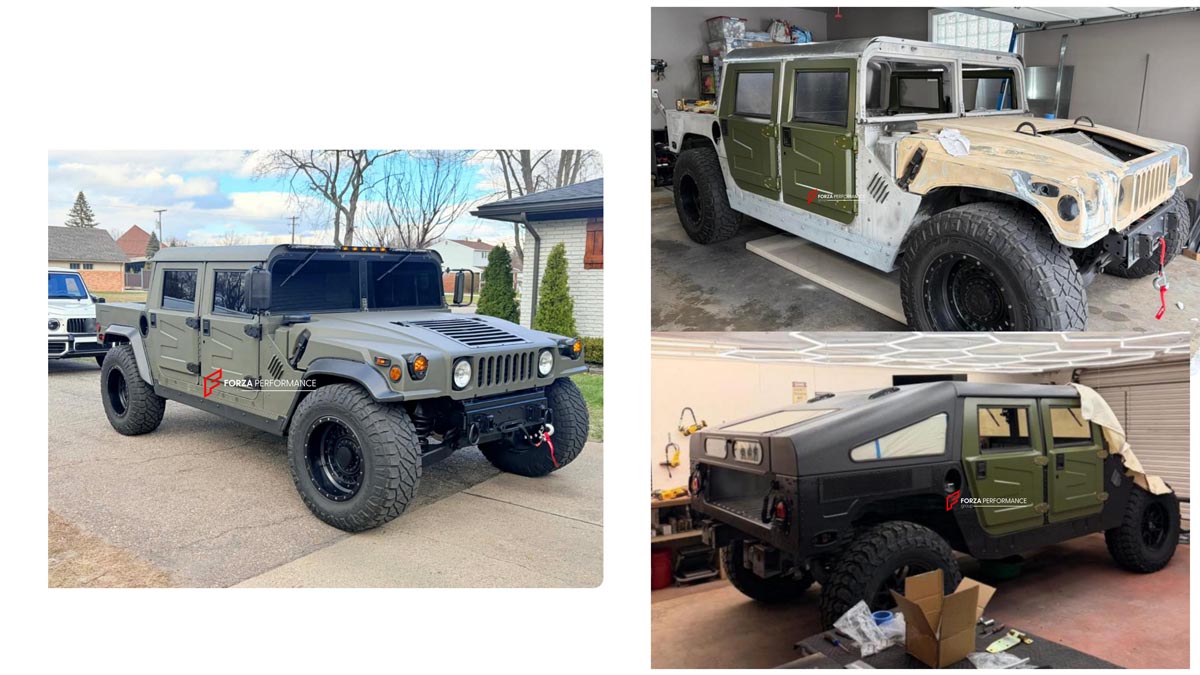 Metal Doors Replacement for Hummer H1 1992 - 2006
Set includes:

Doors
Material: Metal

NOTE: Professional installation is required.