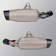 MOTORCYCLE EXHAUST SLIP ON for BMW R1200GS R1250GS ADVENTURE 2014+

Set include:

Exhaust Slip On

Material: Titanium (can be made in Stainless Steel)

NOTE: Professional installation is required.

FEATURES:

Engineered Digital prototyping using 3D CAD design software, each car model chassis has been 3D laser scanned in the factor
Factory run all test cars on Italian 1200HP Dyno machine, to make the best performance design of exhaust
CNC bending machine accurately bends the tube according to the computer da