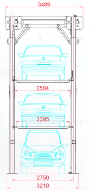 MPS-3/4/5 Multi-Level Parking Stacker - 3, 4 or 5 Tier Car Storage - apilador de coches / parking pour voiture