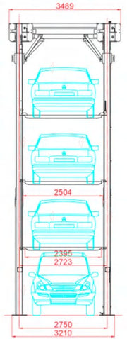 MPS-3/4/5 Multi-Level Parking Stacker - 3, 4 or 5 Tier Car Storage - elevador de coches / monte-voiture