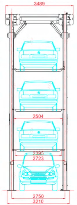 MPS-3/4/5 Multi-Level Parking Stacker - 3, 4 or 5 Tier Car Storage - elevador de coches / monte-voiture