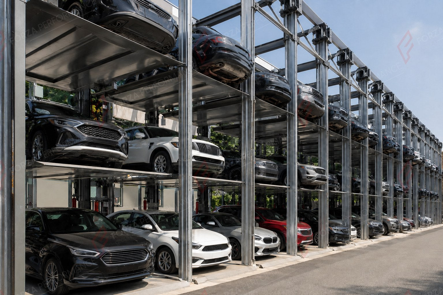 MPS-3/4/5 Multi-Level Parking Stacker - 3, 4 or 5 Tier Car Storage - apilador de coches / parking pour voiture
