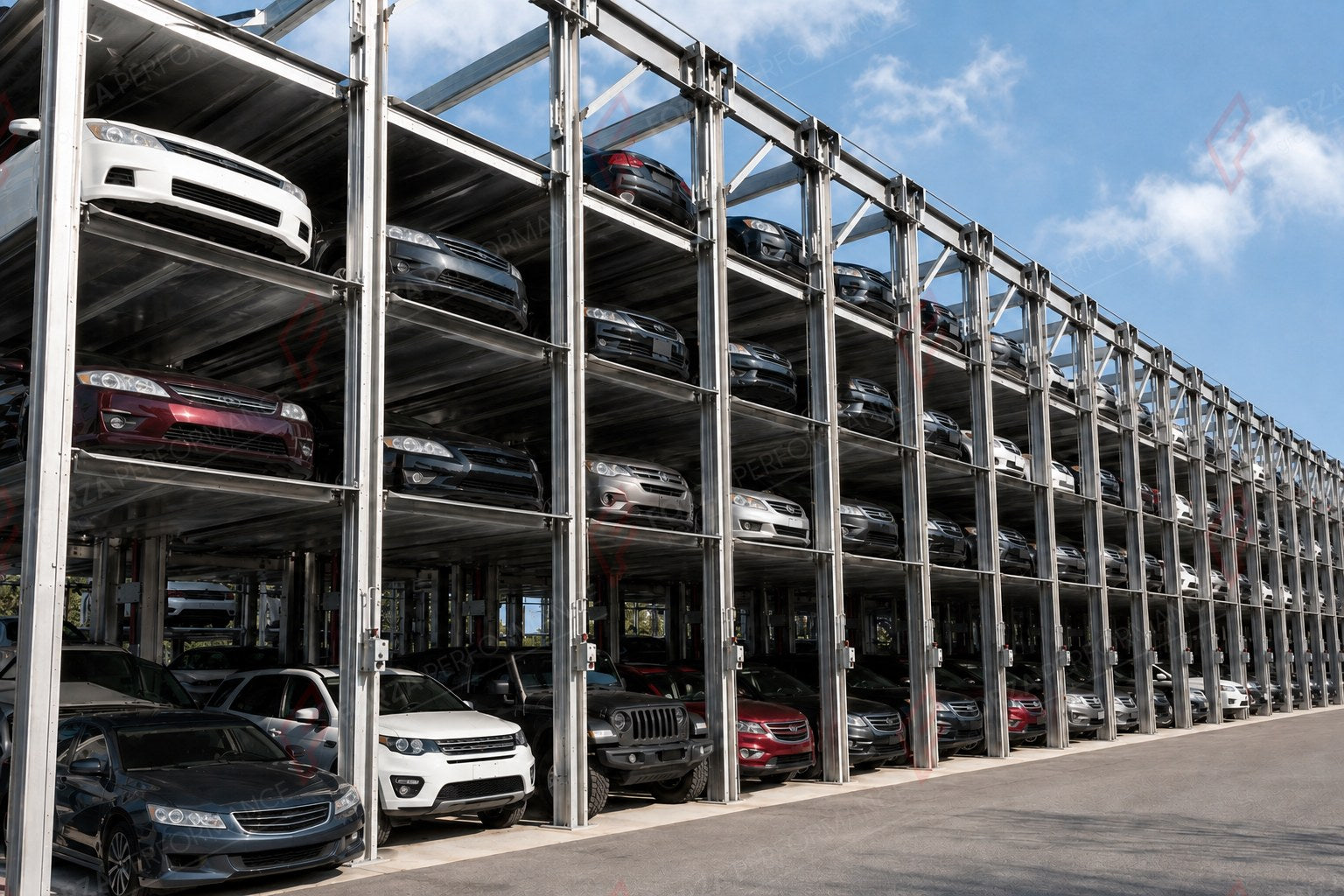 MPS-3/4/5 Multi-Level Parking Stacker - 3, 4 or 5 Tier Car Storage - almacenamiento de vehículos / rangement de voiture