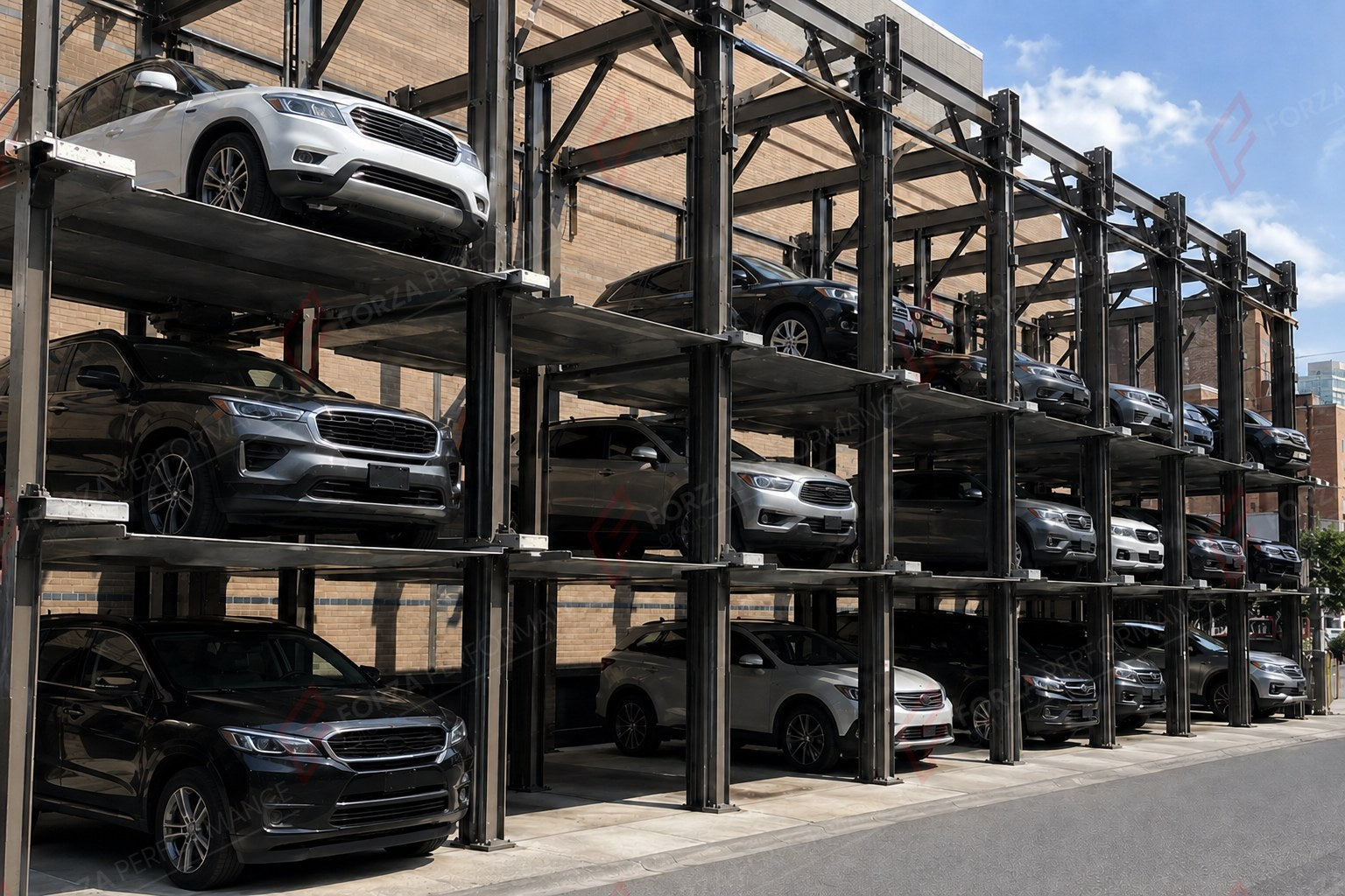 MPS-3/4/5 Multi-Level Parking Stacker - 3, 4 or 5 Tier Car Storage - elevador hidráulico para coches / stockage de véhicules