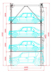 MPS-3/4/5 Multi-Level Parking Stacker - 3, 4 or 5 Tier Car Storage - aparcamiento multinivel / parking multi-niveaux