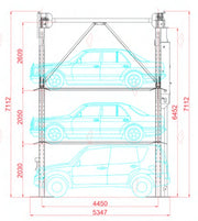 MPS-3/4/5 Multi-Level Parking Stacker - 3, 4 or 5 Tier Car Storage - elevador de coches / monte-voiture
