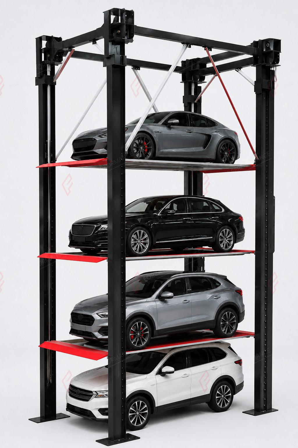 MPS-3/4/5 Multi-Level Parking Stacker - 3, 4 or 5 Tier Car Storage - aparcamiento multinivel / parking multi-niveaux