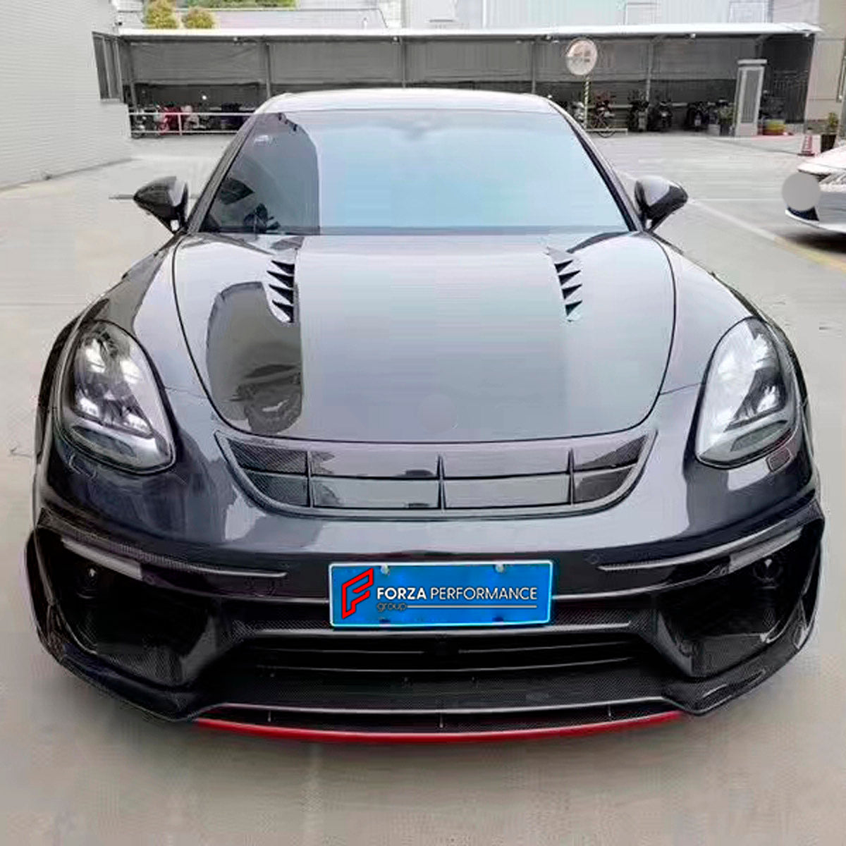 CARBON WIDE BODY KIT for PORSCHE PANAMERA 971.1 2017 - 2020

Set includes:

Front Bumper
Front Canards
Hood Bonnet
Side Mirror Covers
Side Skirts
Side Fenders with Vents
Rear Canards
Rear Spoiler
Rear Diffuser
Material: Carbon

NOTE: Professional installation is required. Factory LED DRL must be reused.