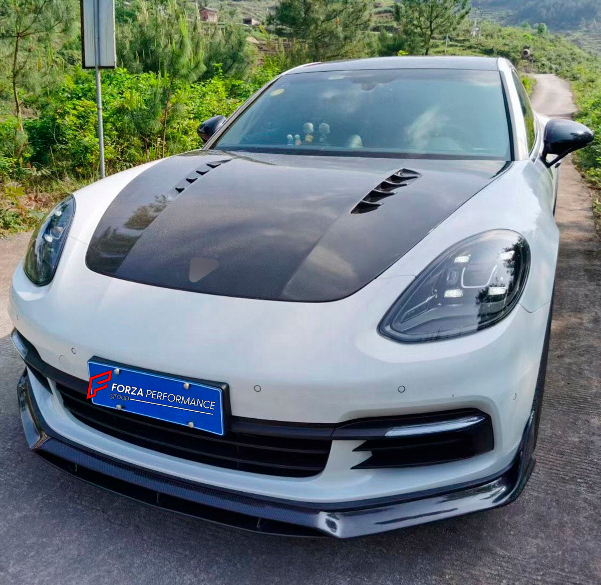 CARBON WIDE BODY KIT for PORSCHE PANAMERA 971.1 2017 - 2020

Set includes:

Front Bumper
Front Canards
Hood Bonnet
Side Mirror Covers
Side Skirts
Side Fenders with Vents
Rear Canards
Rear Spoiler
Rear Diffuser
Material: Carbon

NOTE: Professional installation is required. Factory LED DRL must be reused.