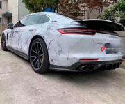 CARBON WIDE BODY KIT for PORSCHE PANAMERA 971.1 2017 - 2020

Set includes:

Front Bumper
Front Canards
Hood Bonnet
Side Mirror Covers
Side Skirts
Side Fenders with Vents
Rear Canards
Rear Spoiler
Rear Diffuser
Material: Carbon

NOTE: Professional installation is required. Factory LED DRL must be reused.