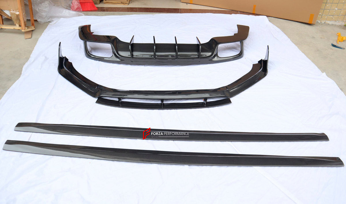 CARBON WIDE BODY KIT for PORSCHE PANAMERA 971.1 2017 - 2020

Set includes:

Front Bumper
Front Canards
Hood Bonnet
Side Mirror Covers
Side Skirts
Side Fenders with Vents
Rear Canards
Rear Spoiler
Rear Diffuser
Material: Carbon

NOTE: Professional installation is required. Factory LED DRL must be reused.