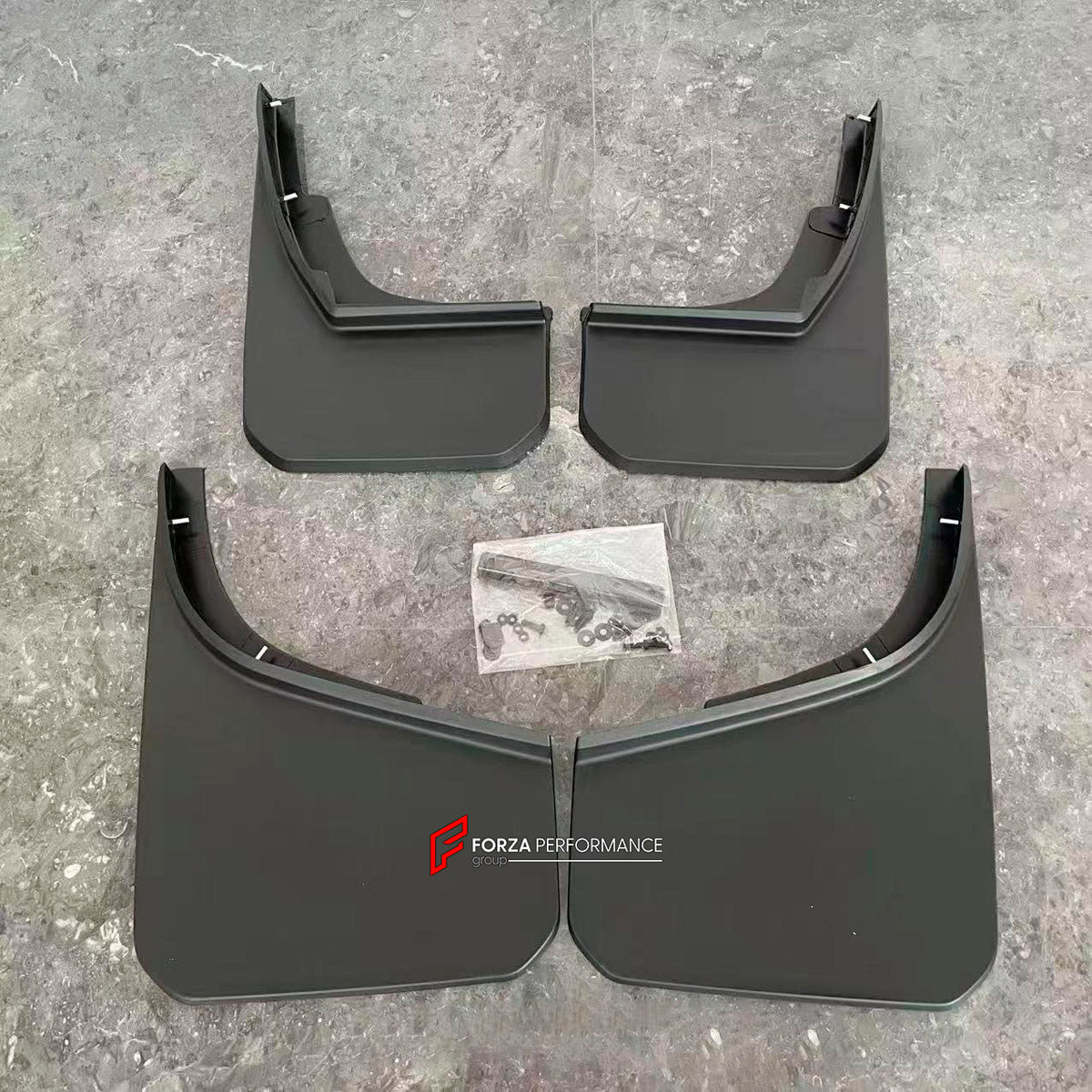 Mud Flaps for Land Rover Defender L663 90 110 2020+
Set includes:

Mud Flaps
Material: Plastic

NOTE: Professional installation is required.