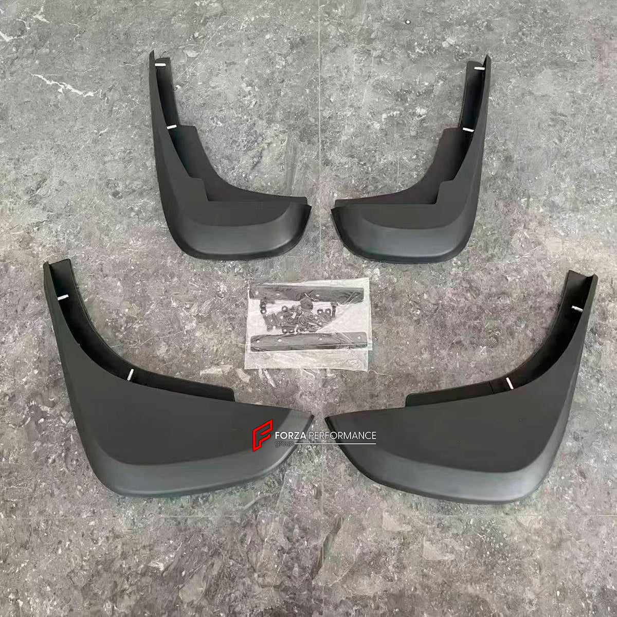 Mud Flaps for Land Rover Defender L663 90 110 2020+
Set includes:

Mud Flaps
Material: Plastic

NOTE: Professional installation is required.