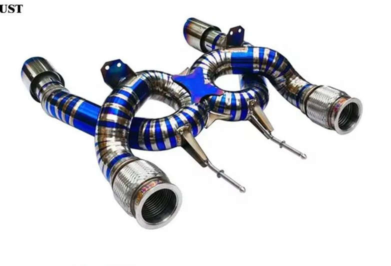 TITANIUM VALVED EXHAUST CATBACK MUFFLER for MCLAREN 765LT 4.0T 2020 - 2025
Valved exhaust, meaning that has remote, controlled valves - allowing a switch between an aggressive loud sports sound and a sound that is closer to the OEM sound
Set includes:
Center Pipes
Muffler with valves
Exhaust tips
Factory exhaust tips must be reused
Material: Titanium
Optional: We can offer downpipe and catless downpipe
Production time: 10 days
FEATURES:
Engineered Digital prototyping using 3D CAD design software, e