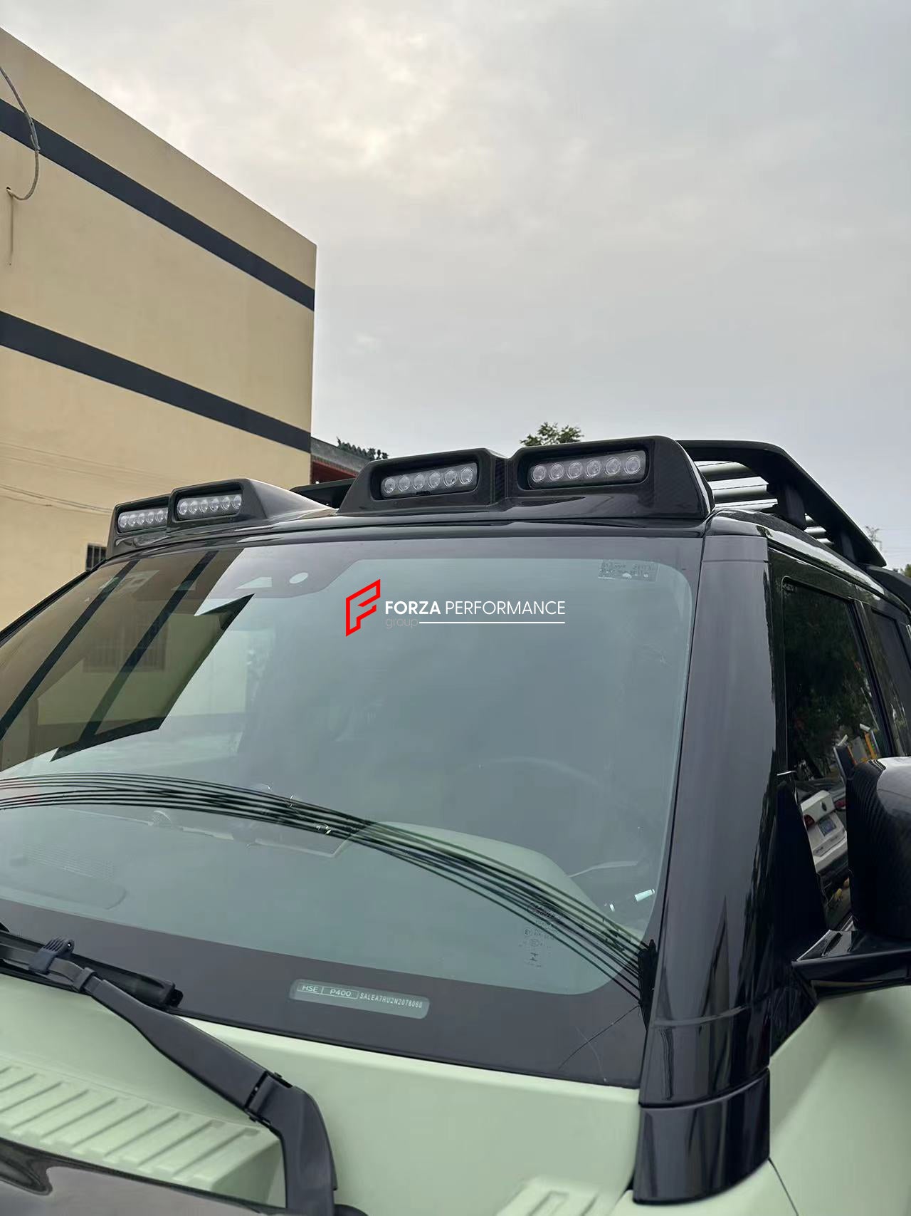 WIDE BODY KIT for LAND ROVER DEFENDER 2021+  Set includes:  Front Bumper Rear Bumper Side Fenders Side Skirts Front Grille Roof LED Bar Dry Carbon Hood with Glass Roof Spoiler Side Skirts