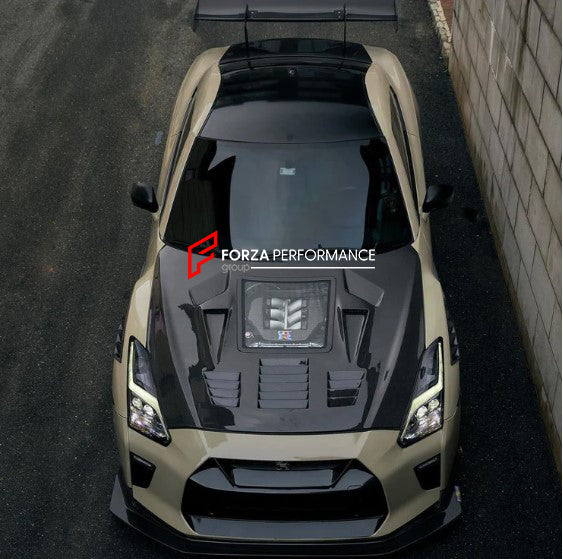 CARBON FIBER HOOD BONNET FOR NISSAN GT-R R35 2017+ – Forza Performance ...