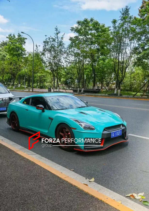 CONVERSION BODY KIT for NISSAN GT-R R35 2007 - 2016 UPGRADE to NISMO FACELIFT

Set includes:

Front Bumper
Front Fenders

Front Grille
Hood
Side Skirts
Rear Vents
Rear Bumper
Rear Spoiler

Material: Carbon Fiber + Plastic

NOTE: Professional installation is required