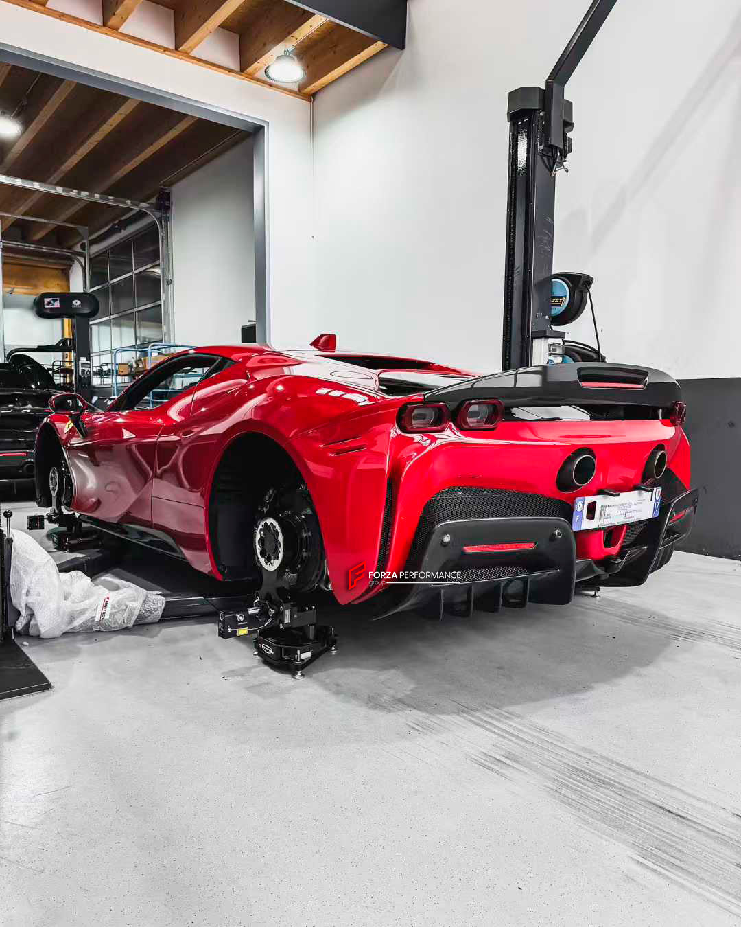 DRY CARBON REPLACEMENT BODY KIT FOR FERRARI SF90

Set includes:

Lower Front Lip
Front Lip
Front Lip Canards
Front Bumper Trims
Side Skirts
Air Inlet Trims
Rear Diffuser
Rear Spoiler

Material: Dry Carbon