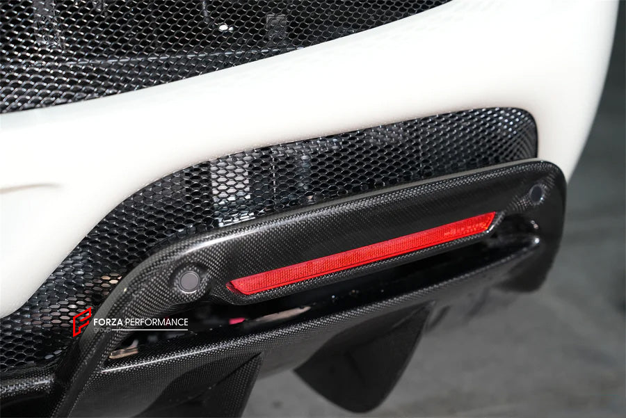 DRY CARBON REPLACEMENT REAR DIFFUSER for FERRARI 296 GTS GTB