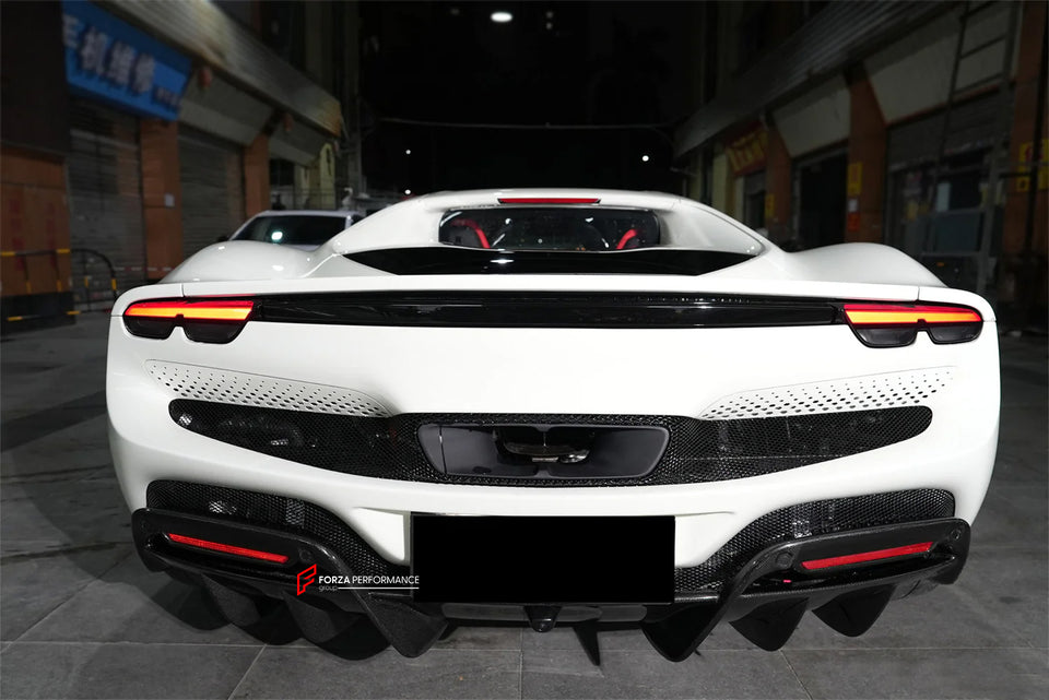 DRY CARBON REPLACEMENT REAR DIFFUSER for FERRARI 296 GTS GTB