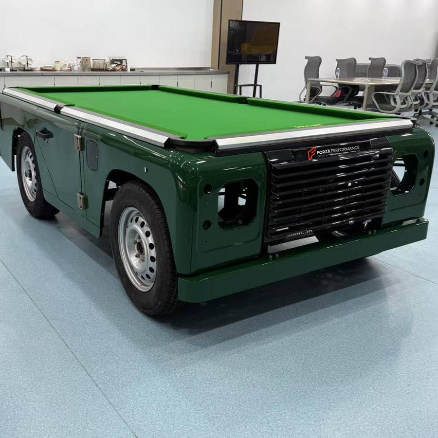 Defender inspired billiard table, automotive furniture, car furniture, garage furniture, showroom furniture, man cave furniture, custom pool table, custom billiard table, classic 4x4 decor, off-road inspired furniture, luxury garage decor, car enthusiast gift, automotive interior design