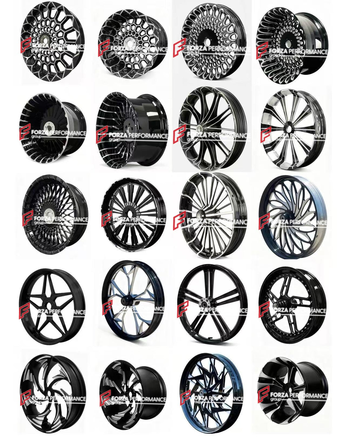 FORZA catalogue sheet 01 - forged wheel designs for HARLEY DAVIDSON XL1200S SPORTSTER SPORT - Forza Performance