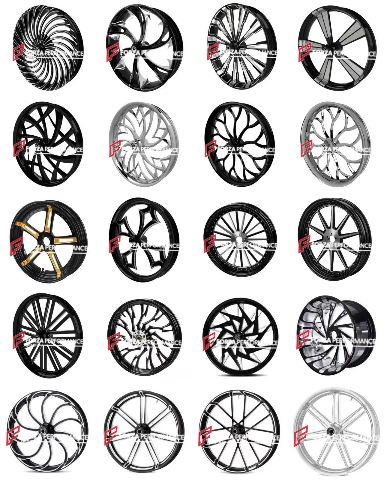 FORZA catalogue sheet 03 - forged wheel designs for HARLEY DAVIDSON FXBR BREAKOUT - Forza Performance
