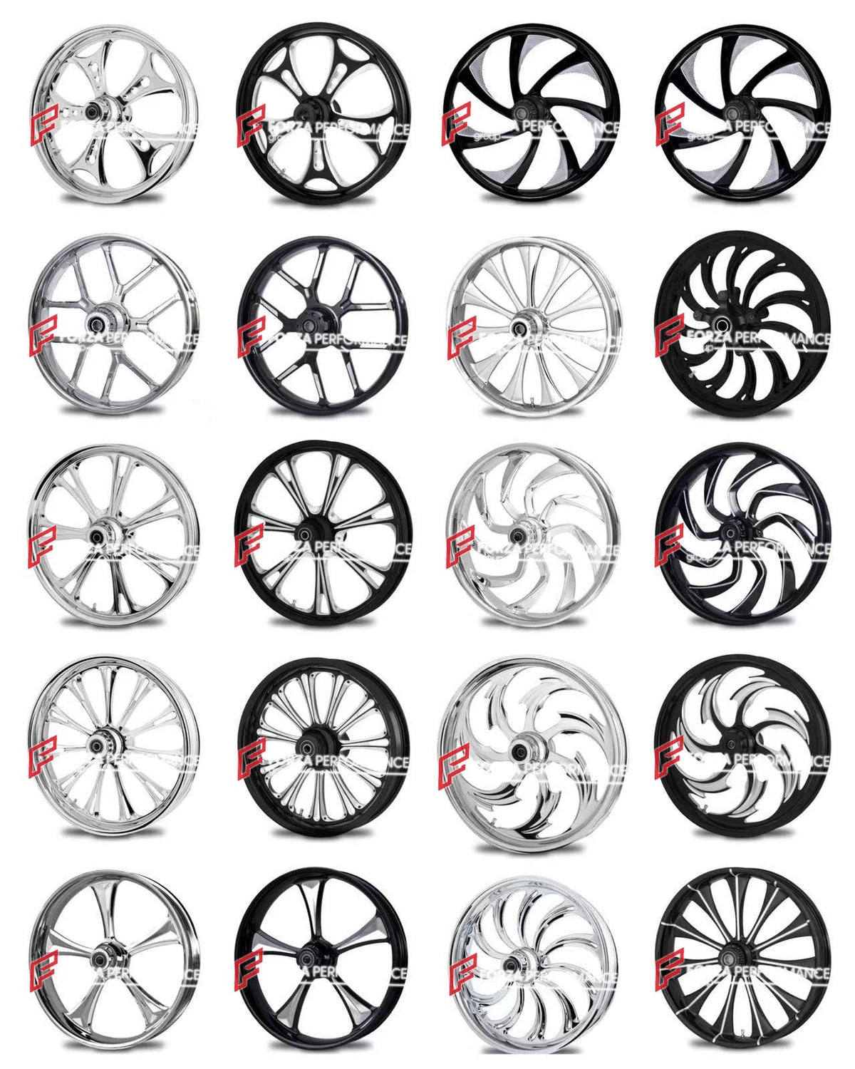 FORZA catalogue sheet 04 - forged wheel designs for HARLEY DAVIDSON FLHXST STREET GLIDE ST - Forza Performance