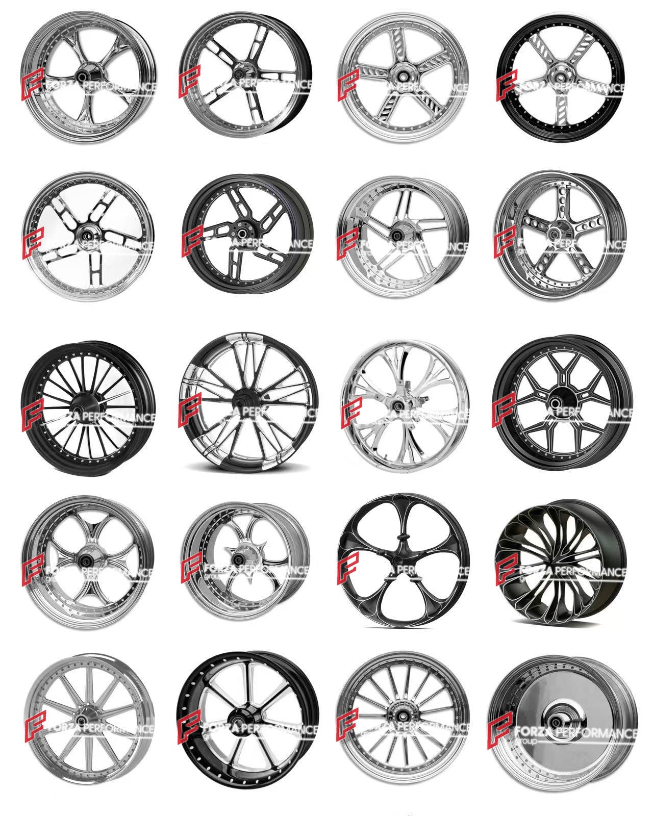 FORZA catalogue sheet 05 - forged wheel designs for HARLEY DAVIDSON RH1250S SPORTSTER S - Forza Performance