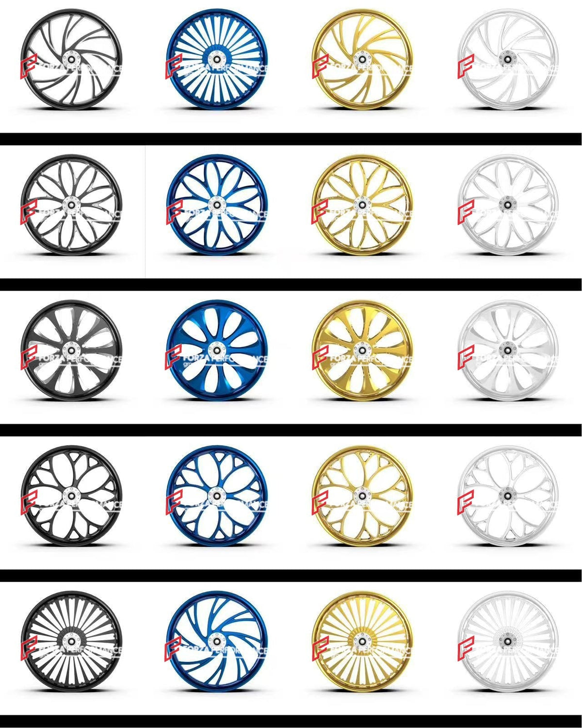 FORZA catalogue sheet 09 - forged wheel designs for HARLEY DAVIDSON VRSCAW V-ROD - Forza Performance