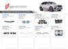 FRONT BUMPER WITH GRILLE for BENTLEY BENTAYGA 2020  Set includes:  GRILLE CASE (36A 853 653) GRILLE (CHROME) (36A 853 683F/684E) FRONT BUMPER (36A 807 093KGRU) GRILLE CHROME CASE (36A 853 667D) GRILLE (BLACK) (36A 853 683F/684E)