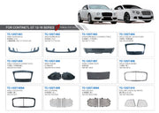 FRONT BUMPER WITH GRILLE AND REAR BUMPER for BENTLEY CONTINENTAL GT 2012 - 2016  Set includes:  Front Bumper (6.0) (3W3 807 217 M/B/T/AH) Front Bumper (4.0) (3W3 807 217 R/P/AF) Rear Bumper (W/O Chromed Stripe) (3W3 807 417 AM) Grille Case (W/ License Plate) (3W3 853 651BGRG) Grille Case (W/O License Plate) (3W3 853 651CGRG) Inner Fender (3W8 809 957D/958D) Front License Plate (3WD 807 285A)