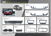 FRONT BUMPER WITH GRILLE AND REAR BUMPER for BENTLEY CONTINENTAL GT 2012 - 2016  Set includes:  Front Bumper (6.0) (3W3 807 217 M/B/T/AH) Front Bumper (4.0) (3W3 807 217 R/P/AF) Rear Bumper (W/O Chromed Stripe) (3W3 807 417 AM) Grille Case (W/ License Plate) (3W3 853 651BGRG) Grille Case (W/O License Plate) (3W3 853 651CGRG) Inner Fender (3W8 809 957D/958D) Front License Plate (3WD 807 285A)