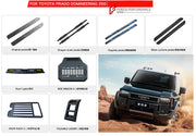 PARTS for TOYOTA LAND CRUISER 250 LC250 PRADO 2023+

Set includes:

Roof Rack
Roof Light
Foldable Ladder
Side Pedals

Note: Professional installation is required.

Each part can be sent separately. If you need a specific part, please contact us.

CONTACT US FOR PRICING

Payment ►
Visa
Mastercard
PayPal with a credit card (add 4.4% at checkout)
Payoneer
Cryptocurrency
Shipment ►
By express DHL/UPS/TNT/FedEx
To the local international airport
Special line by air
Special line by the sea
To Europe and the UK by
