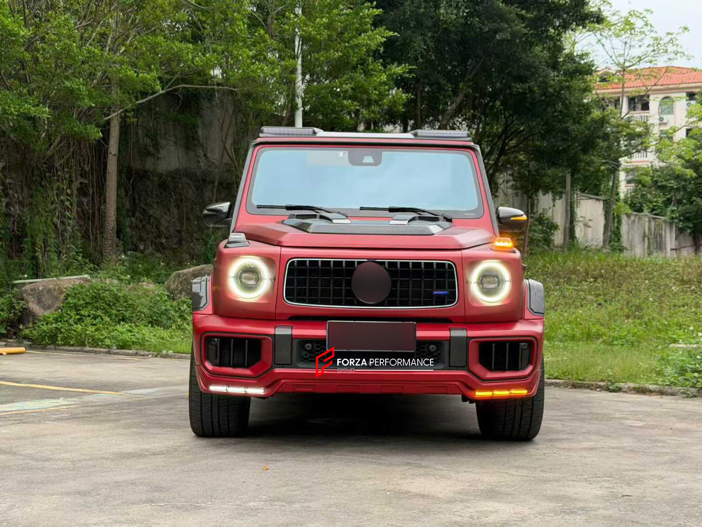 PLASTIC FRONT LIP WITH LED for MERCEDES BENZ G CLASS W465 G450D G500 2024 - 2026 custom fit buy TopCar style design
