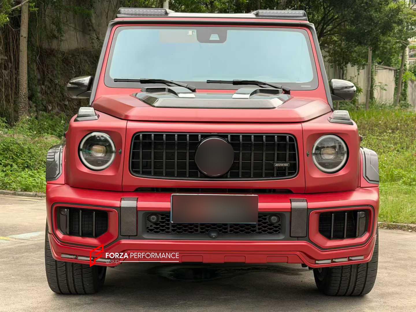 PLASTIC FRONT LIP WITH LED for MERCEDES BENZ G CLASS W465 G450D G500 2024 - 2026 custom fit buy TopCar style design