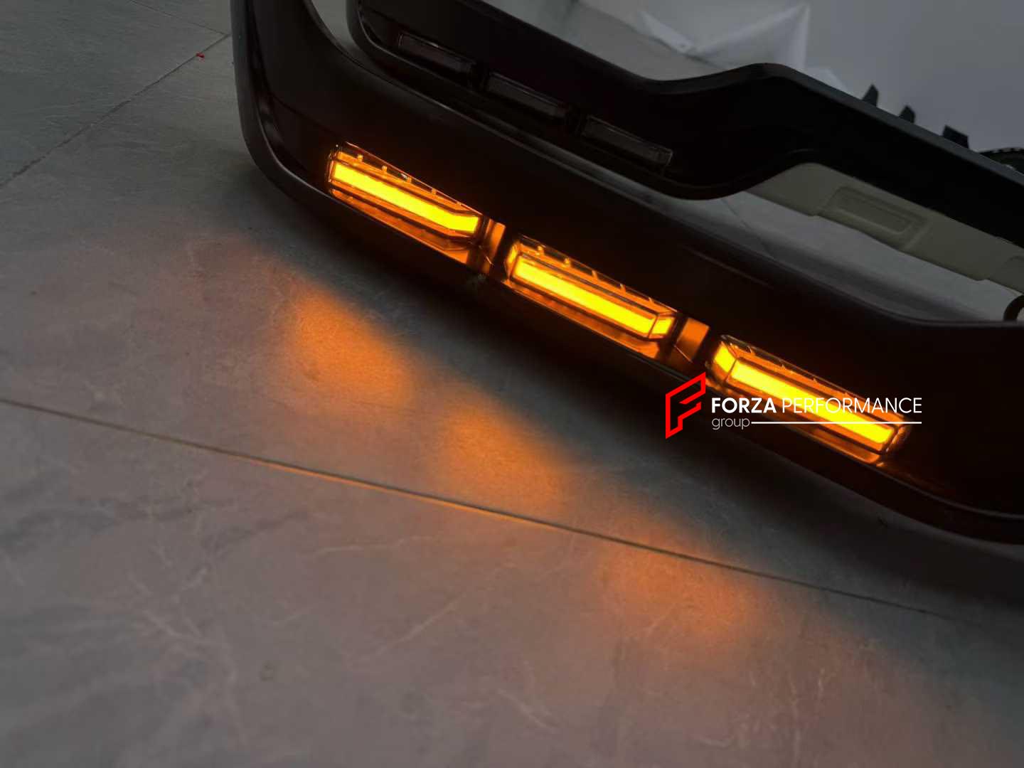 PLASTIC FRONT LIP WITH LED for MERCEDES BENZ G CLASS W465 G450D G500 2024 - 2026 custom fit buy TopCar style design