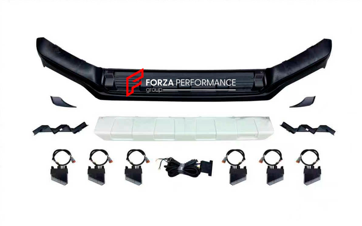 PLASTIC FRONT LIP WITH LED for MERCEDES BENZ G CLASS W465 G450D G500 2024 - 2026 custom fit buy TopCar style design