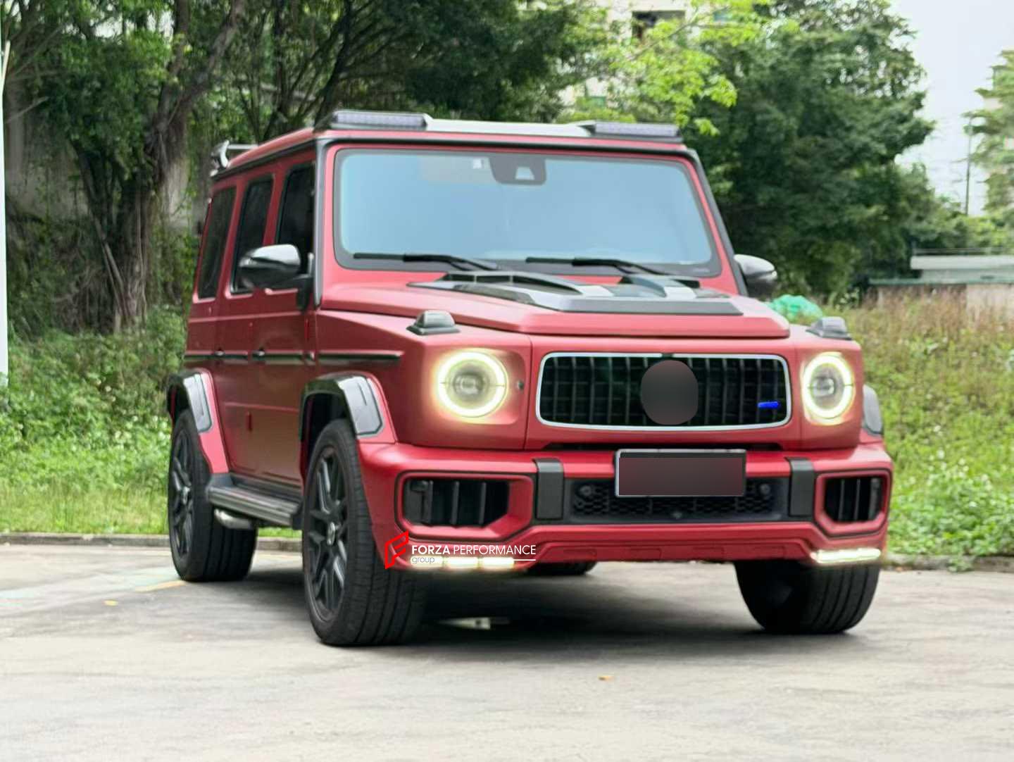 PLASTIC FRONT LIP WITH LED for MERCEDES BENZ G CLASS W465 G450D G500 2024 - 2026 custom fit buy TopCar style design