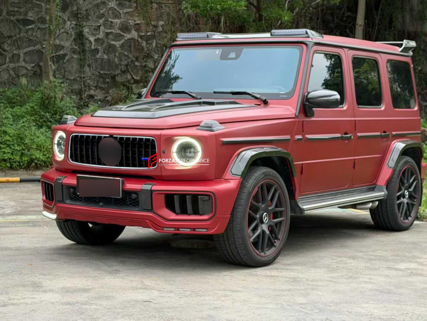 PLASTIC FRONT LIP WITH LED for MERCEDES BENZ G CLASS W465 G450D G500 2024 - 2026 custom fit buy TopCar style design