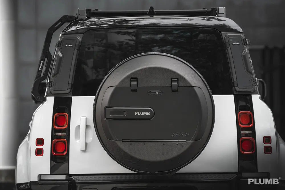 PLUMB DRY CARBON SPARE TIRE STORAGE for LAND ROVER DEFENDER 90 110 130 L663 2019+

Set includes:

Reinforced Bracket
Spare Tire Guard
Storage Box

Material: Dry Carbon, Aluminium Alloy

Note: Professional installation is required.

Why “Contact Us for Pricing”?

We don’t display fixed prices because our goal is to offer you the most competitive deal possible. Product costs often decrease over time, and by requesting a quote, you’ll receive our most up-to-date price on market.

SECURED PAYMENT METHODS
PayPal