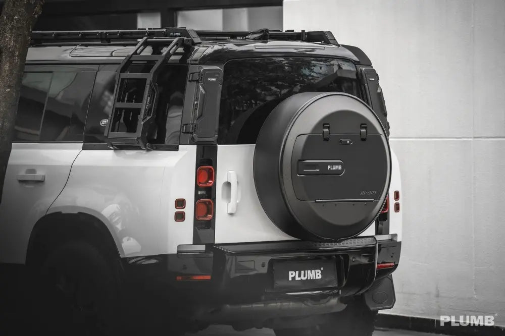 PLUMB DRY CARBON SPARE TIRE STORAGE for LAND ROVER DEFENDER 90 110 130 L663 2019+

Set includes:

Reinforced Bracket
Spare Tire Guard
Storage Box

Material: Dry Carbon, Aluminium Alloy

Note: Professional installation is required.

Why “Contact Us for Pricing”?

We don’t display fixed prices because our goal is to offer you the most competitive deal possible. Product costs often decrease over time, and by requesting a quote, you’ll receive our most up-to-date price on market.

SECURED PAYMENT METHODS
PayPal