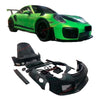 CONVERSION UPGRADE BODY KIT for PORSCHE 911 991.1 991.2 2011 - 2020 upgrade to GT2RS

Set includes:

Front Lip
Front Bumper Assembly
Front Fenders with Air Vents
Side Skirts

Hood / Bonnet
Trunk
Rear Bumper
Exhaust Catback

Material: Plastic
